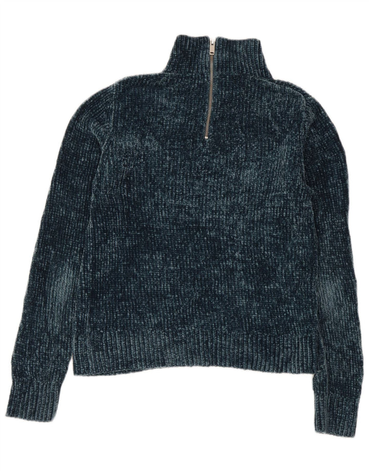 Cos Damski sweter z zamkiem błyskawicznym UK 6 XS Turkusowy poliester