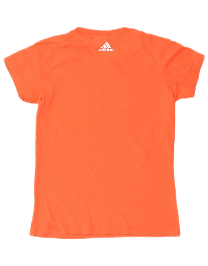 Damska koszulka graficzna Adidas Top UK 8, mała pomarańczowa