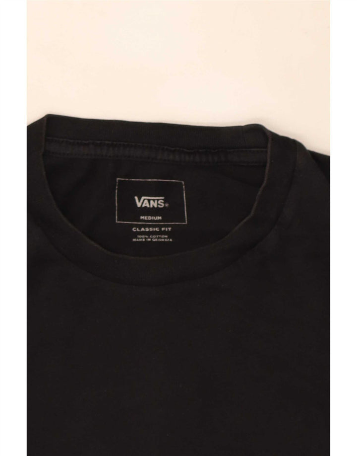 Męski T-shirt Vans o klasycznym kroju z grafiką, średni czarny, bawełniany