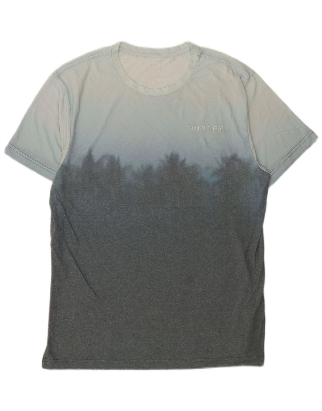Męski T-shirt Hurley Top, duży, niebieski, poliester z blokami kolorów