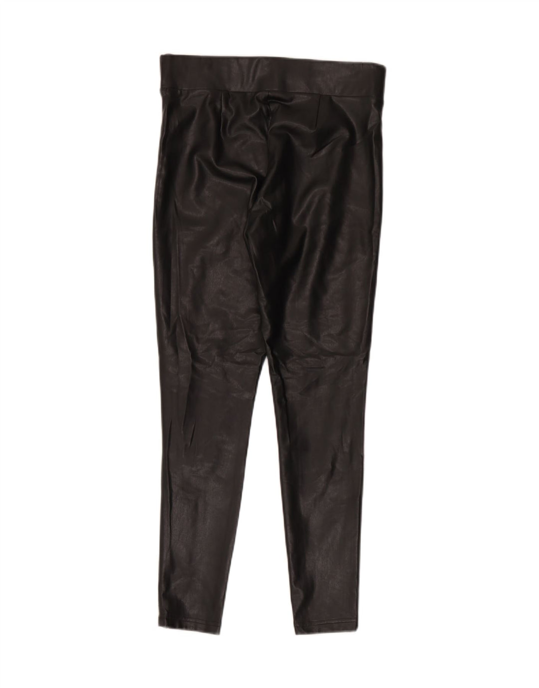 Damskie legginsy Marks & Spencer ze sztucznej skóry UK 12, średni czarny poliester