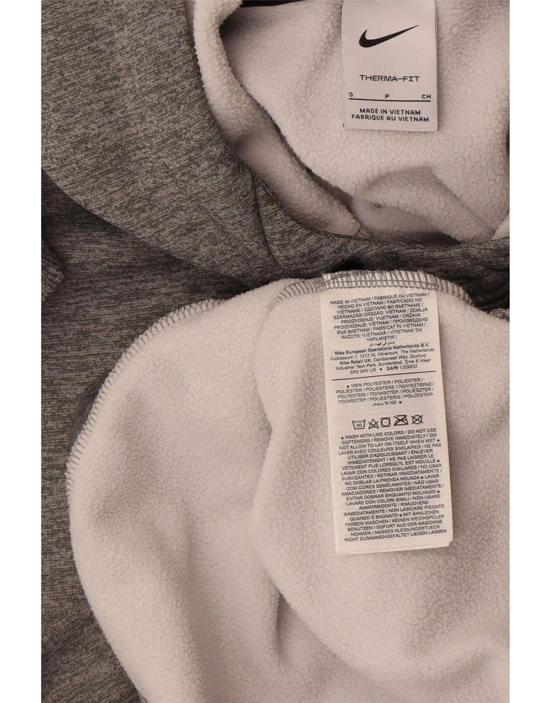 Męski sweter z kapturem Nike Therma-Fit, mały, szary, nakrapiany poliester