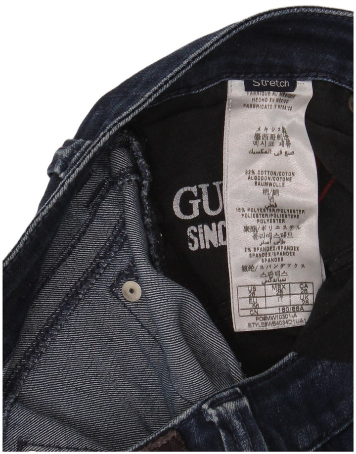 Guess Damskie Skinny Jeansy W28 L30 Granatowe Bawełniane