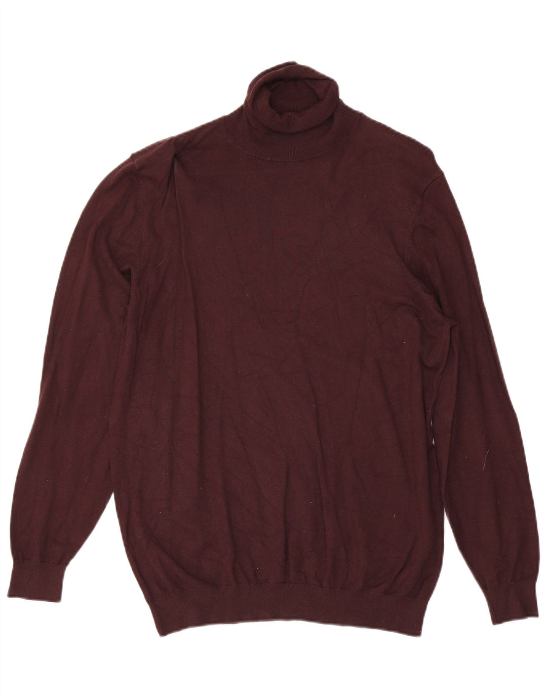 Męski sweter Zara z golfem, średni burgund