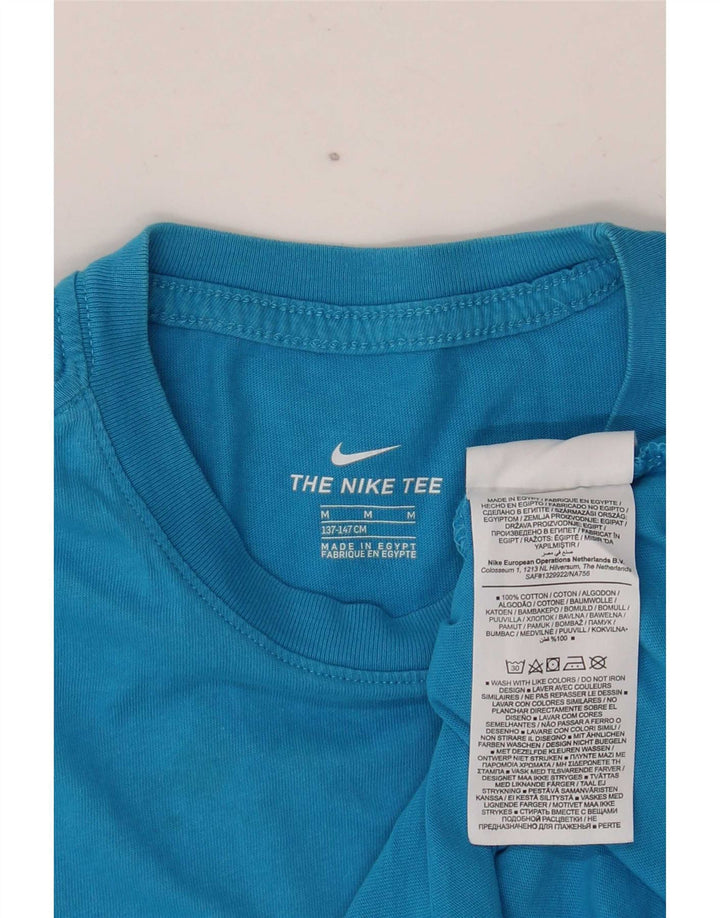 T-shirt chłopięcy Nike w wieku 10–11 lat, średni niebieski, bawełniany