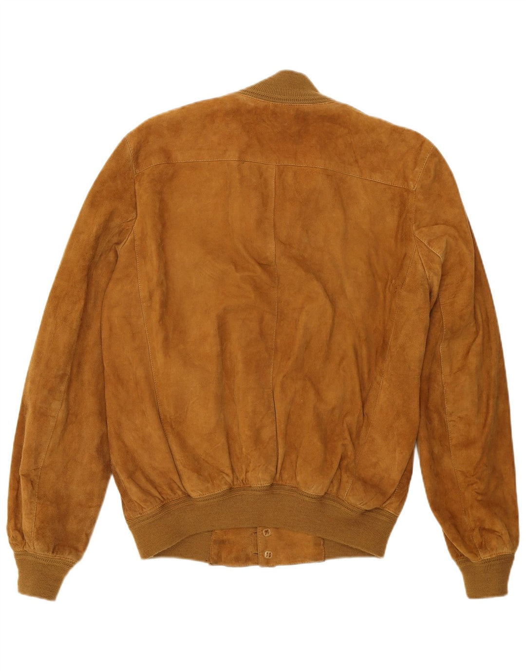 Vintage męska zamszowa kurtka bomber IT 50 średniej beżowej skóry