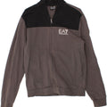 EMPORIO ARMANI Womens Tracksuit Top Jacket UK 14 Medium Grey Colourblock Vintage Emporio Armani and Second-Hand Emporio Armani from Messina Hembry 