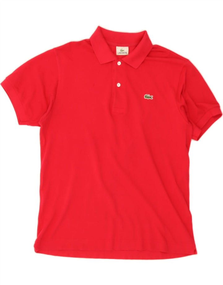 LACOSTE Mens Polo Shirt Size 4 Medium Red Cotton Vintage Lacoste and Second-Hand Lacoste from Messina Hembry 