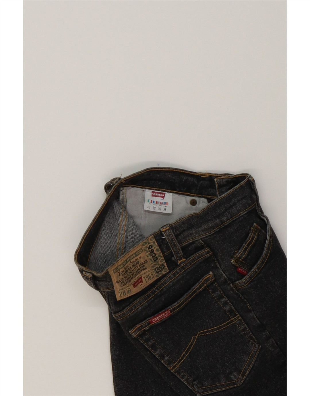 CARRERA Womens Skinny Jeans W26 L29 Grey Cotton Vintage Carrera and Second-Hand Carrera from Messina Hembry 