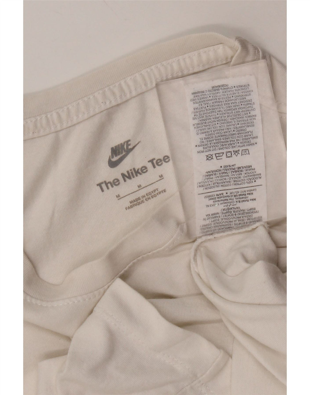 T-shirt męski Nike, średni, biały, bawełniany