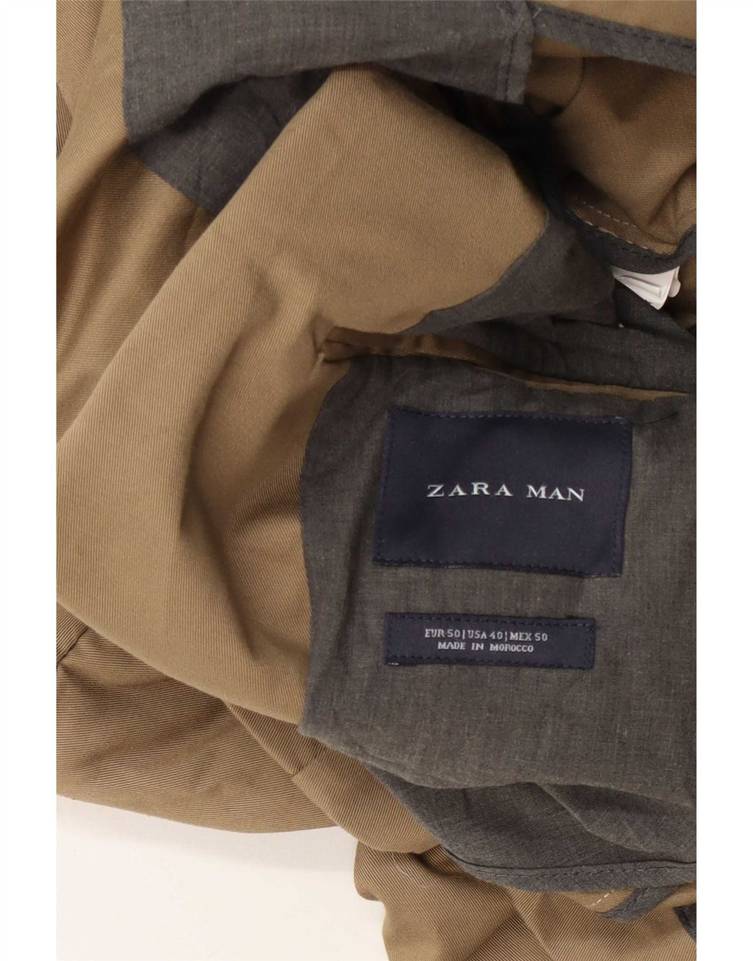 Zara Męska marynarka zapinana na 2 guziki EU 50 Medium Khaki Classic