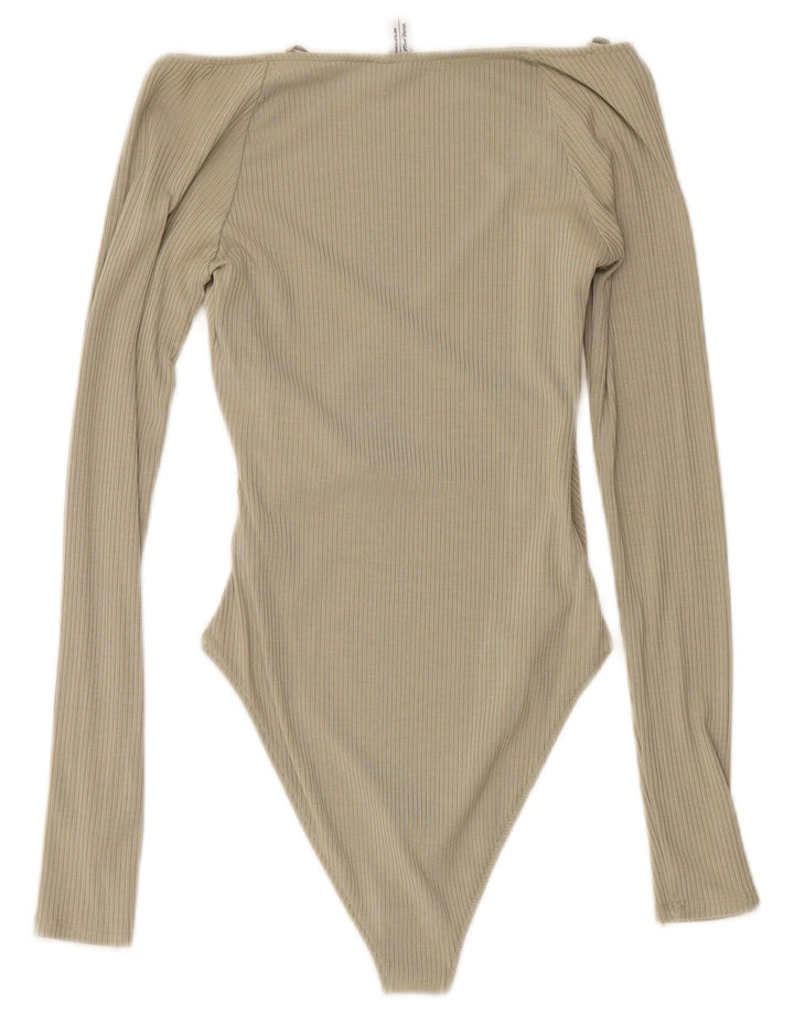 & OTHER HISTORIE Damskie body z długim rękawem UK 10 Small Green Modal