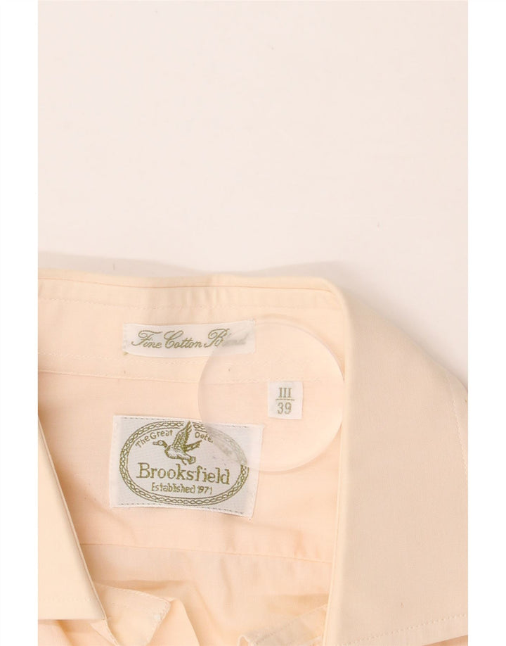 BROOKSFIELD Mens Shirt Size 39 Medium Pink Cotton Vintage Brooksfield and Second-Hand Brooksfield from Messina Hembry 