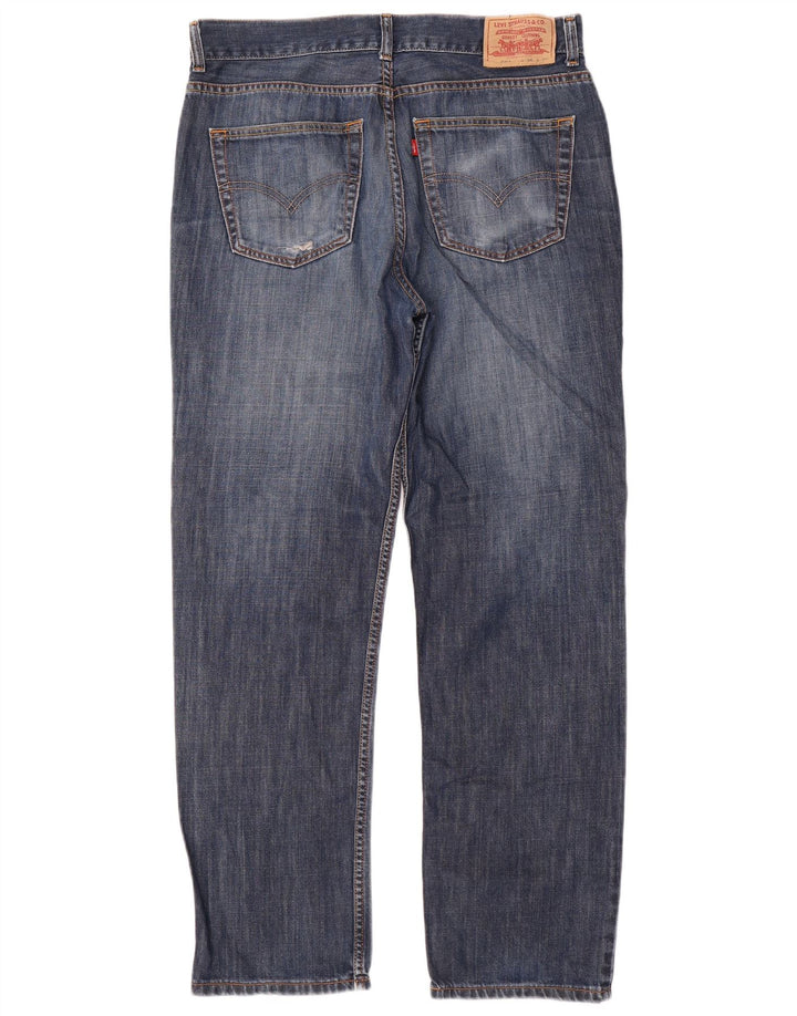 Męskie jeansy Levi's 504 Regular Straight W35 L32 Niebieskie bawełniane