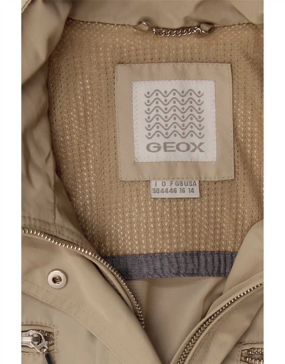 GEOX Womens Utility Jacket UK 16 Large Beige Vintage Geox and Second-Hand Geox from Messina Hembry 