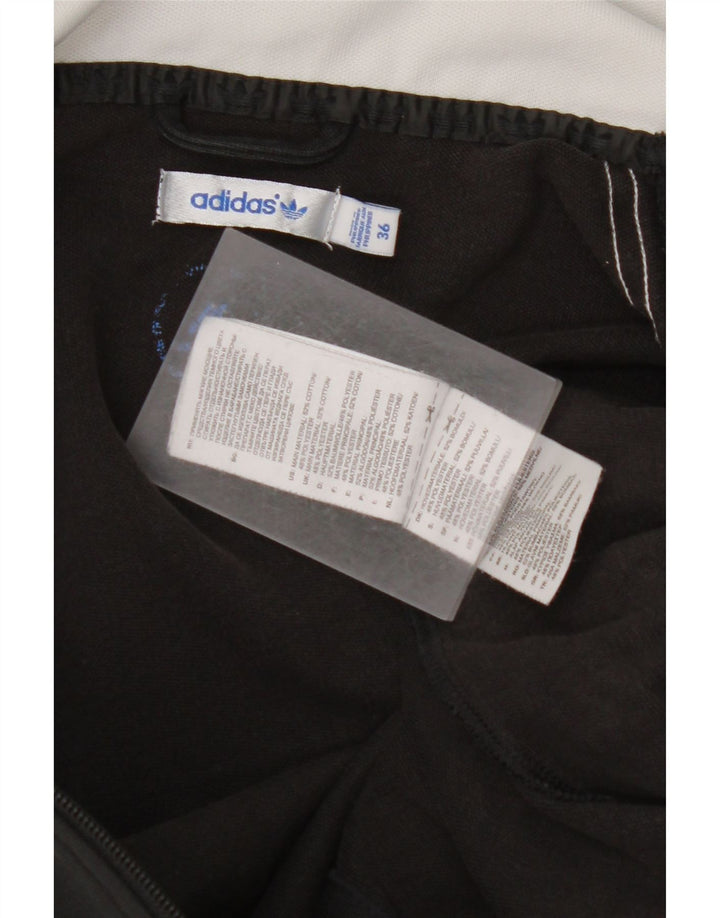 Damska kurtka dresowa ADIDAS EU 36, mała czarna, bawełniana w bloki kolorów