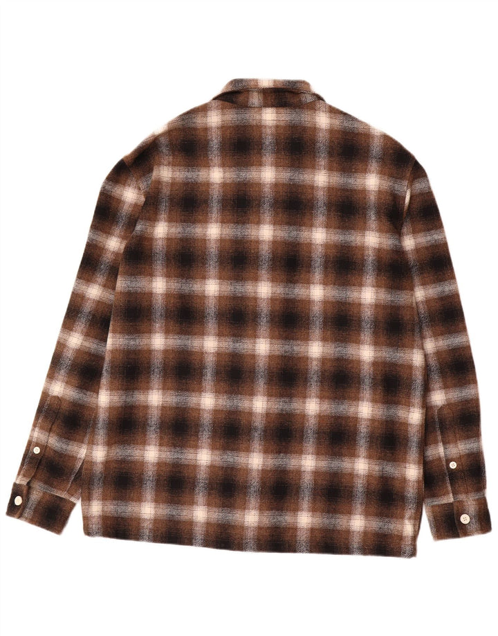 Koszula męska Jack Wills, flanelowa, w średnią brązową kratkę