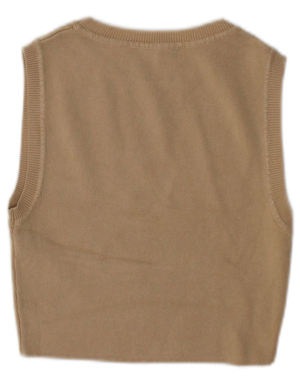 Damski podkoszulek Zara Crop Vest UK 10 Small Beżowa Wiskoza
