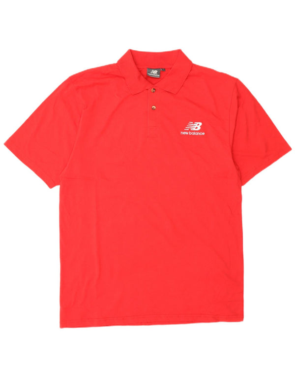Męska koszulka polo New Balance, duża, czerwona, bawełniana