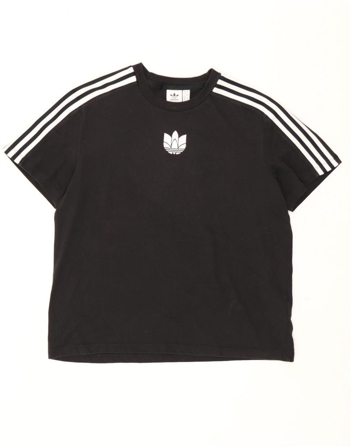 Damska koszulka Adidas Top UK 12 Średnia czarna bawełna