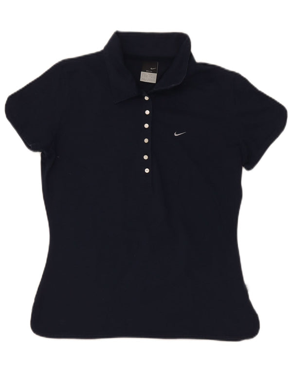 Damska koszulka polo Nike Dri Fit UK 14/16, duża, granatowa