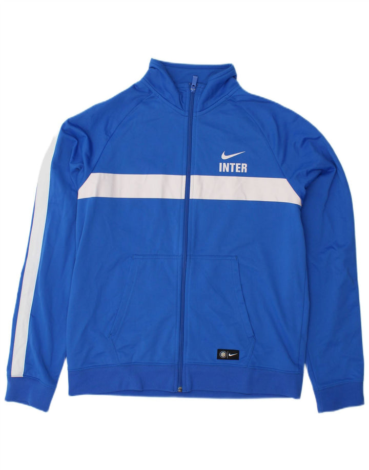 Męska kurtka dresowa Nike Graphic, duży niebieski poliester z blokami kolorów