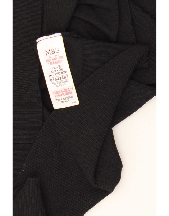 Marks & Spencer Damski sweter oversize typu Crop Cardigan UK 8 Small Black