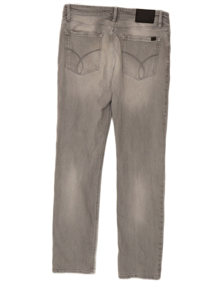 Męskie jeansy Calvin Klein W32 L32 Szara bawełna
