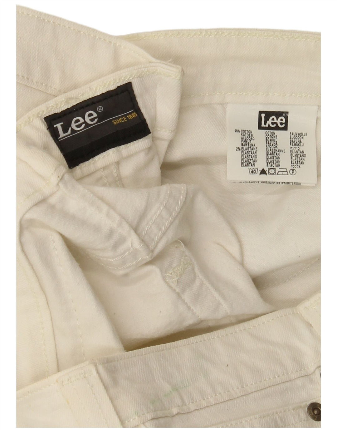 Damskie jeansy Lee Powell W36 L33 Biała bawełna