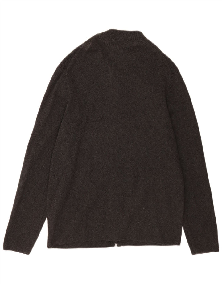 Męski sweter rozpinany Massimo Dutti z zamkiem błyskawicznym XL, szara bawełna