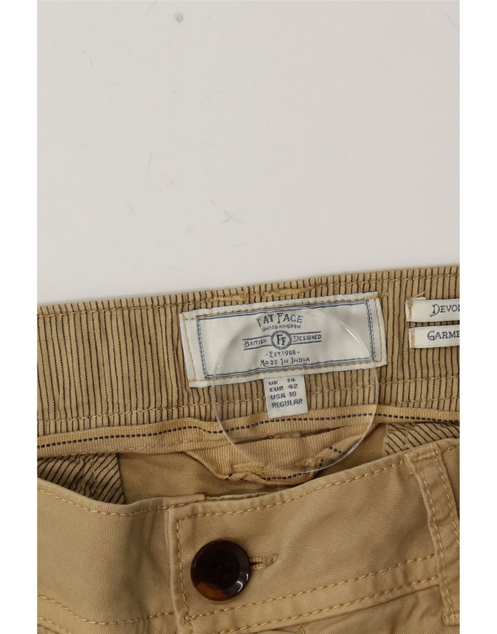 Spodnie Chino FAT FACE Damskie Devon Regular Fit UK 14 Large W32 L26 Beżowe