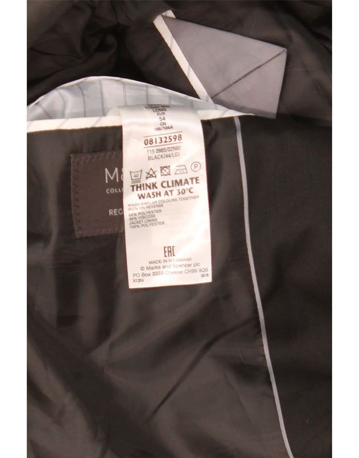 Marks & Spencer Męska marynarka zapinana na 2 guziki, UK 44 XL, czarny poliester