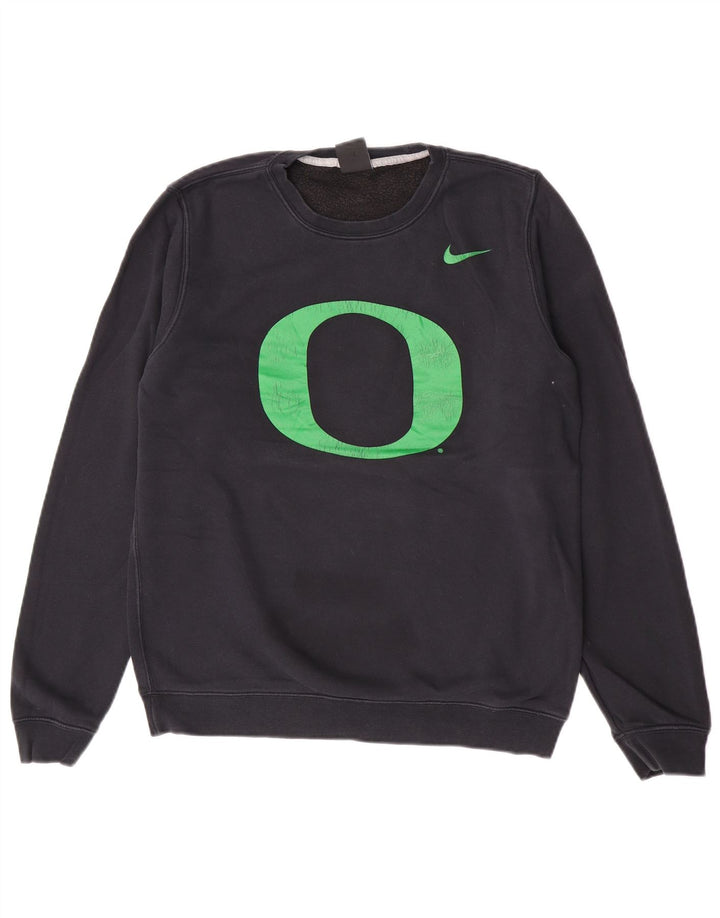 Męski sweter z grafiką Nike, mały, czarny, bawełniany