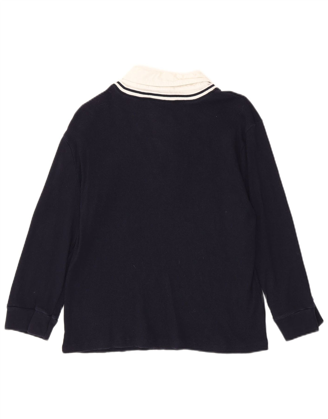 RALPH LAUREN Damski top z rękawem 3/4, UK 18 XL, granatowy, bawełniany z blokami kolorów