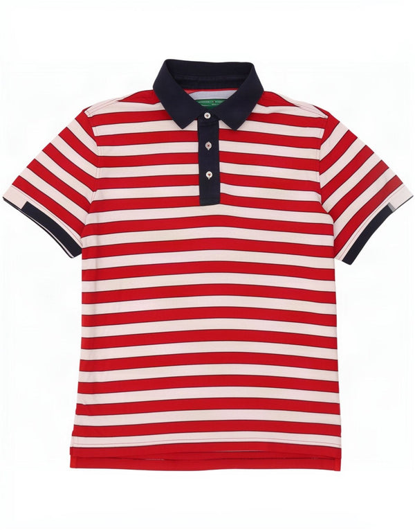 Męska koszulka polo do rugby Tommy Hilfiger, bawełniana w średnie czerwone paski