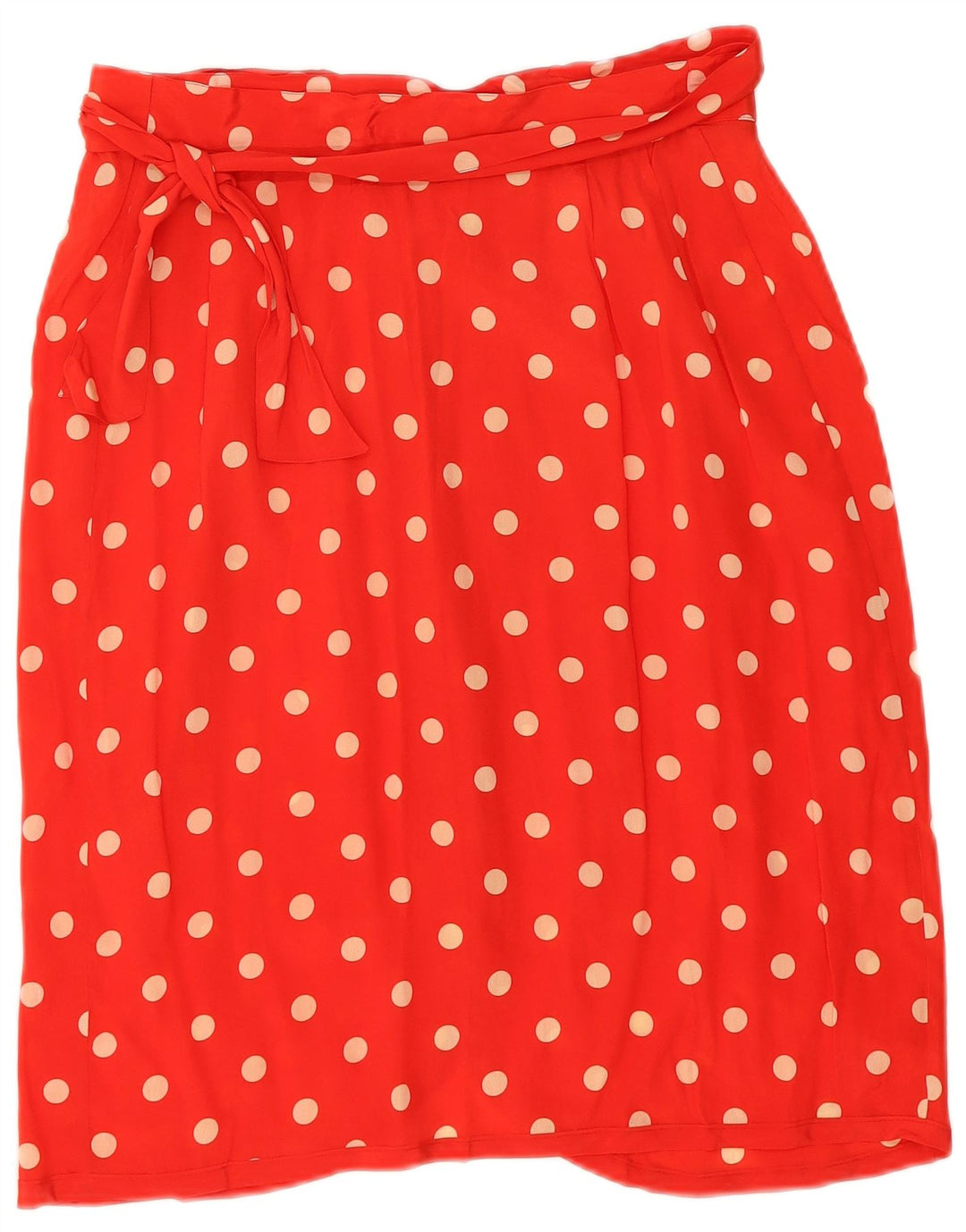 VINTAGE Womens Wrap Skirt W30 Medium Red Polka Dot