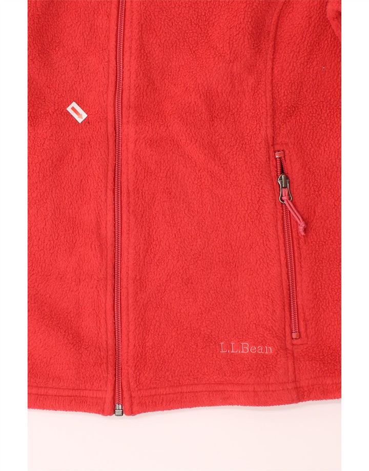 L.L.BEAN Womens Fleece Jacket UK 16 Large Red Polyester Vintage L.L.Bean and Second-Hand L.L.Bean from Messina Hembry 