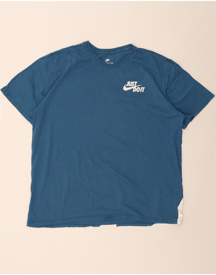 Męski T-shirt NIKE o sportowym kroju z grafiką, 2XL, niebieski