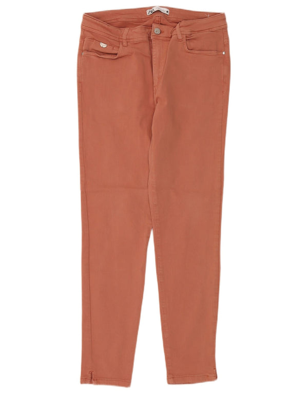 Damskie jeansy skinny Zara EU 44 XL W34 L28 Pomarańczowa bawełna