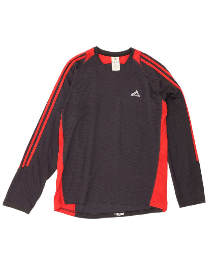 Adidas Męska koszulka z długim rękawem XL, szary, kolorowy poliester