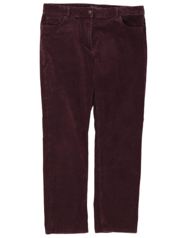 Marks & Spencer Damskie sztruksowe spodnie UK 14 Large W34 L28 Fioletowe