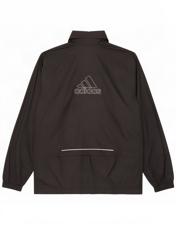 Męska kurtka przeciwdeszczowa Adidas z grafiką UK 42 XL Czarna poliamid