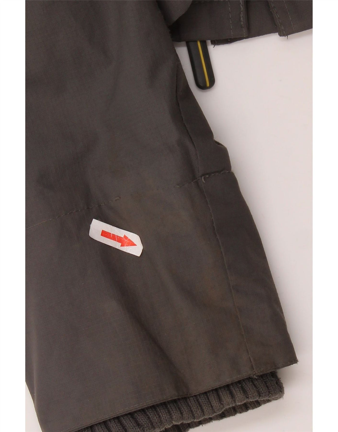 SUPERDRY Męska kurtka wiatrówka z kapturem UK 38 Średni szary nylon