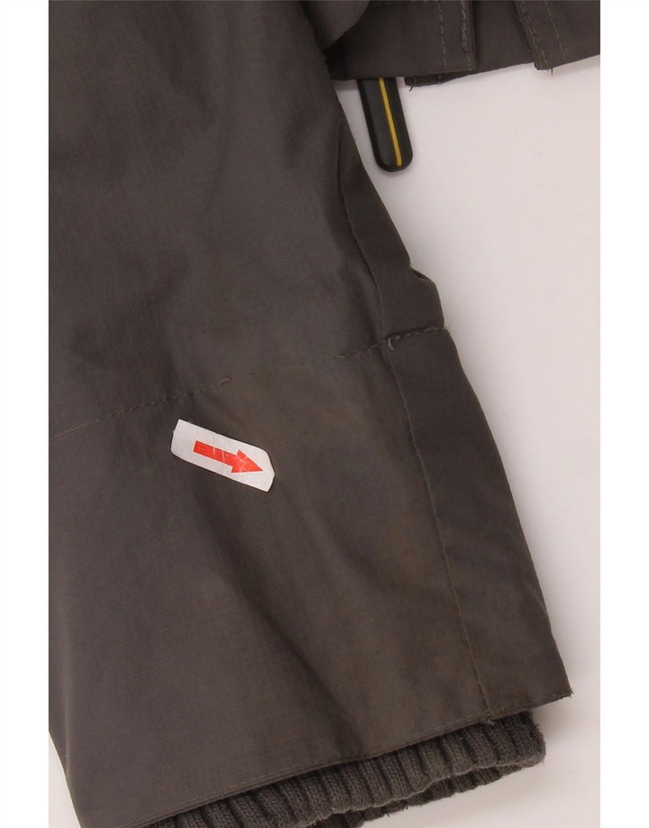 SUPERDRY Męska kurtka wiatrówka z kapturem UK 38 Średni szary nylon