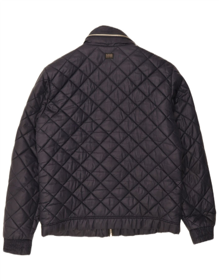 Męska pikowana kurtka z kapturem G-Star UK 42 XL Granatowy poliester