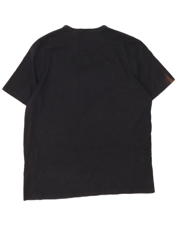 Męski T-shirt Champion z grafiką, top XL, czarna bawełna