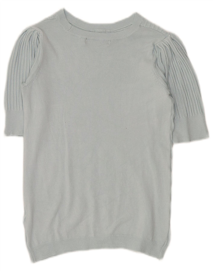 Marks & Spencer Damski sweter z okrągłym dekoltem, UK 10, mały, niebieski