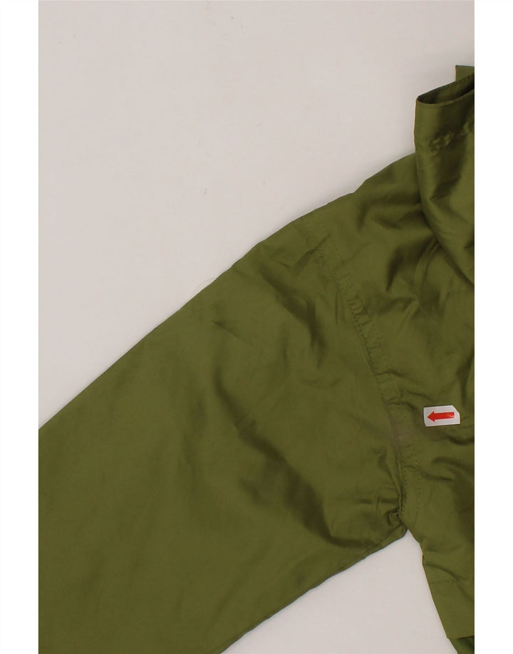 MICHAEL KORS Boys Hooded Rain Jacket 5-6 Years Green Camouflage Polyester