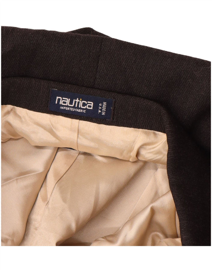 Męska marynarka zapinana na 3 guziki NAUTICA UK 38 Średnioszara wełna