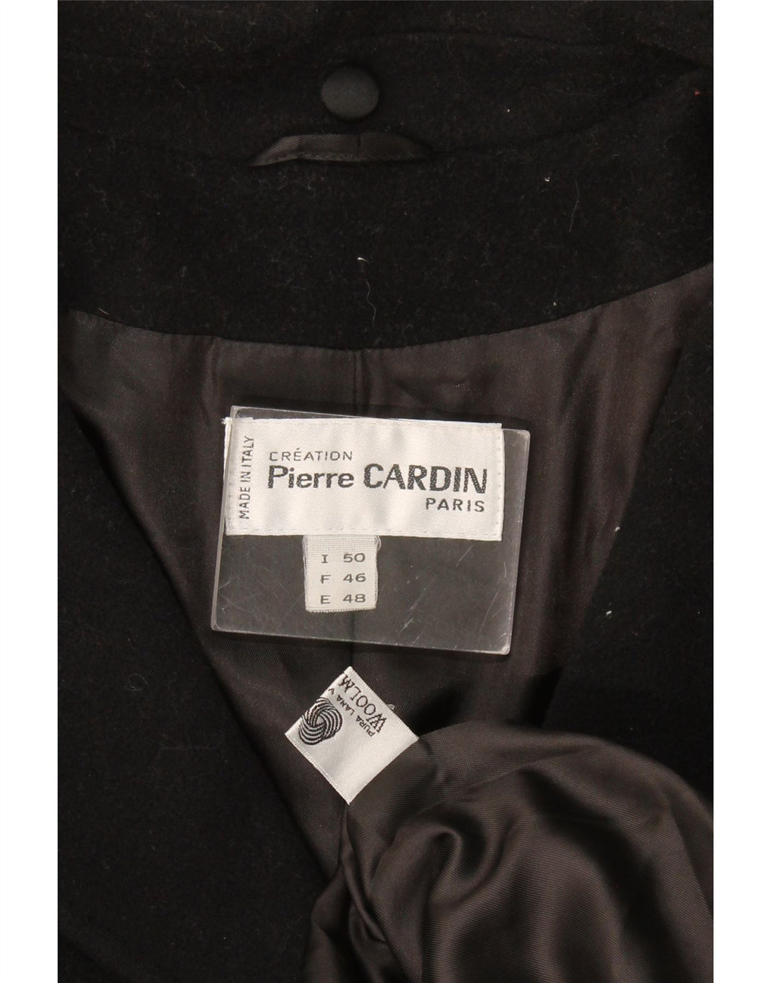 Damski płaszcz oversize Pierre Cardin IT 50 XL, czarna wełna